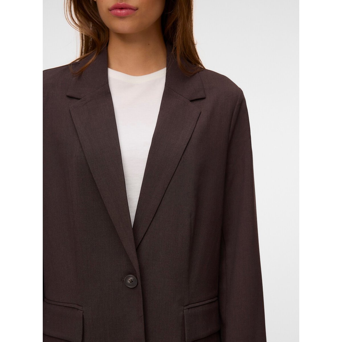 Blazer oversize marron chocolat, VERO MODA