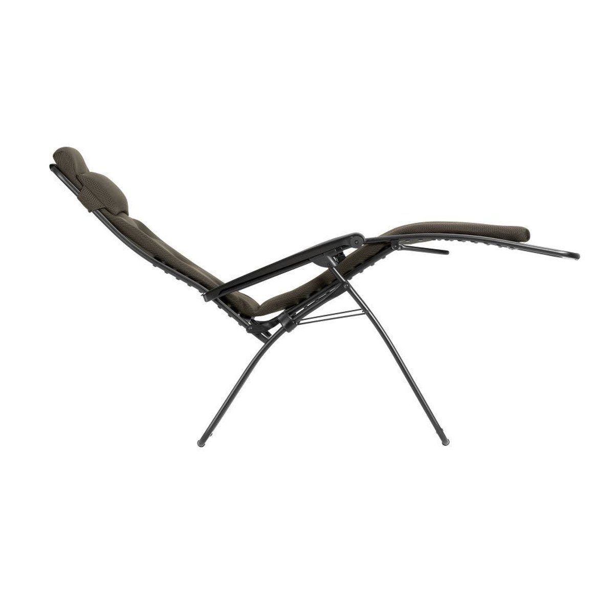 Fauteuil relax matelassé 0 gravité XL - RSX CLIP XL marron taupe, LAFUMA MOBILIER