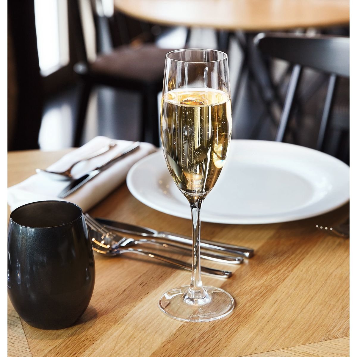 Lot de 6 flûtes à champagne cristallin 24cL, Cabernet transparent, CHEF&SOMMELIER