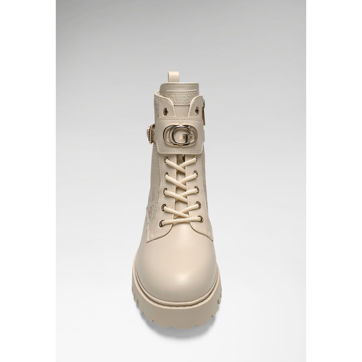 Bottes De Combat Avec Logo Olanna beige, GUESS
