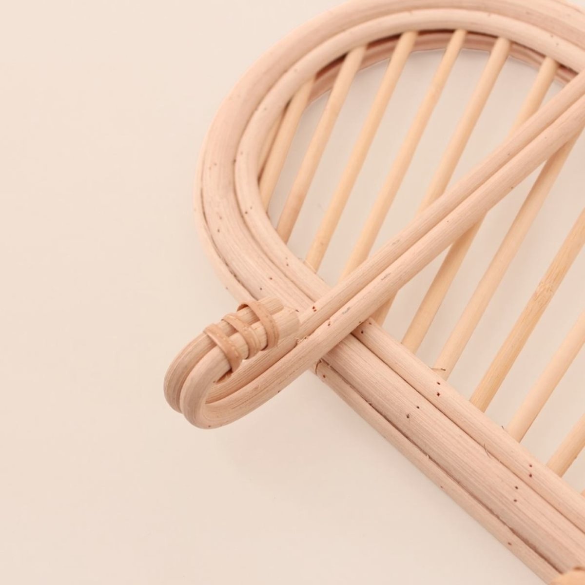 Porte manteau en rotin 45cm naturel, ORNAMI