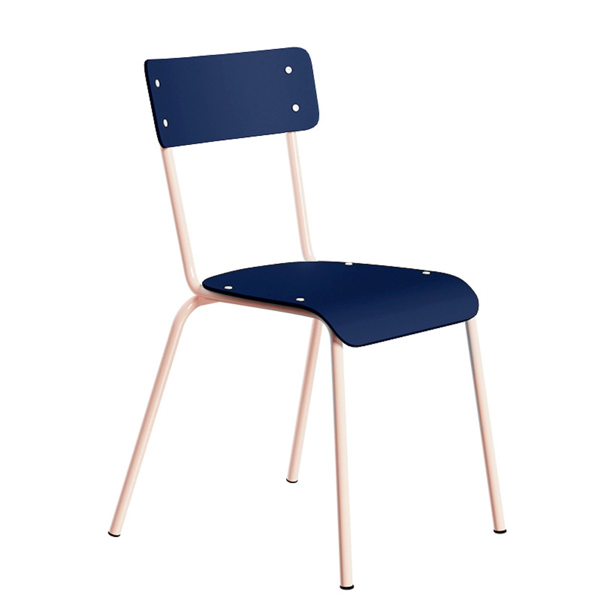 Chaise de salle à manger style vintage SUZIE bleu, LES GAMBETTES