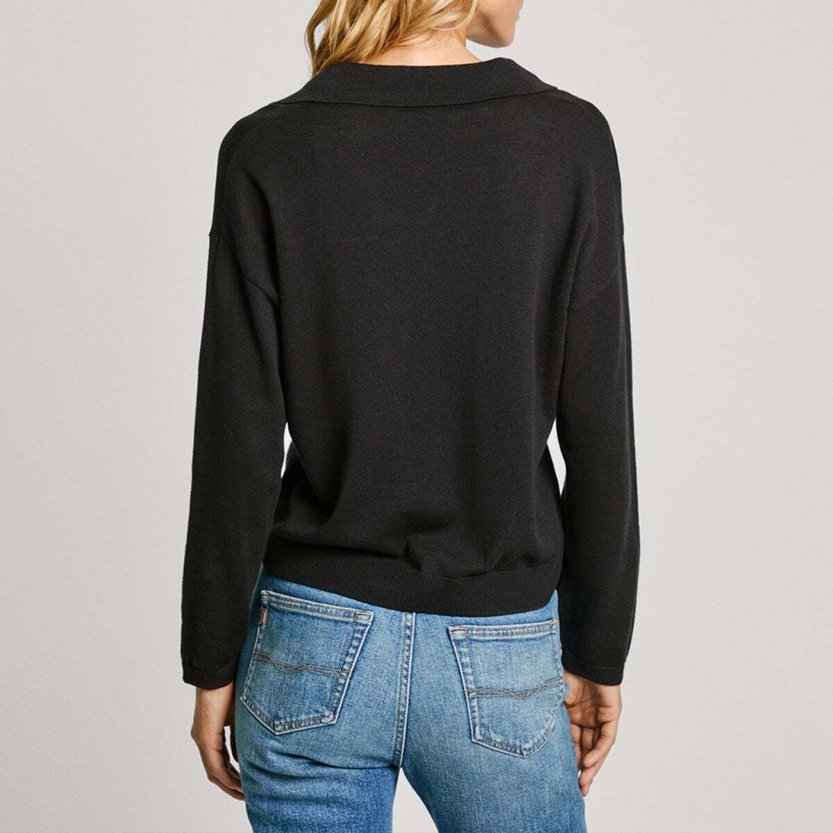 Pull Col Rond En Maille noir, PEPE JEANS
