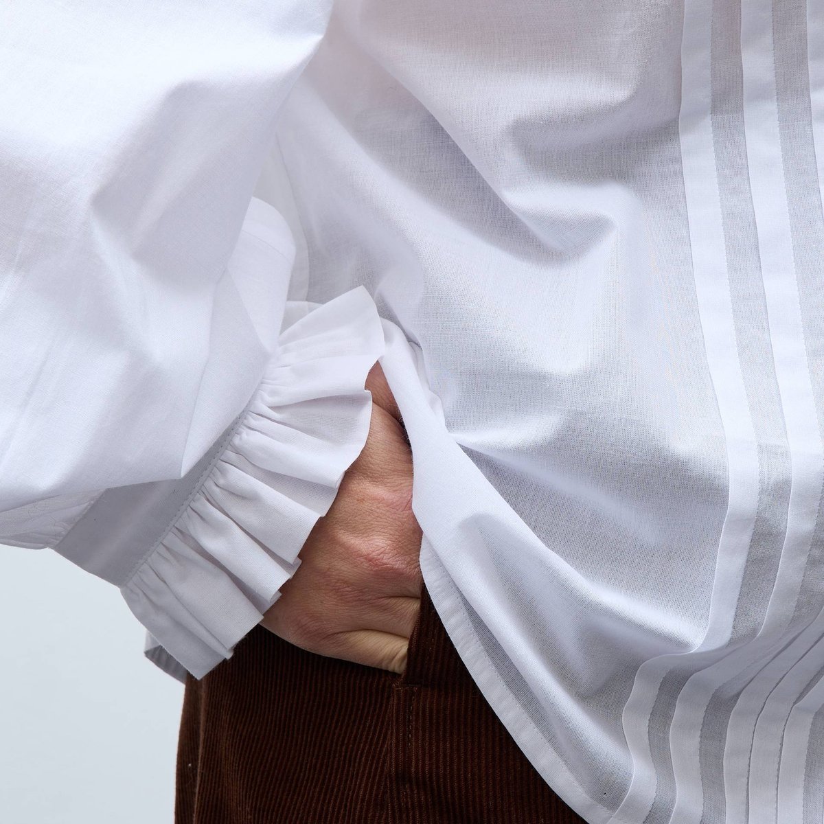 Chemise manches longues unie en coton BIO GOTS ecru, MONOPRIX