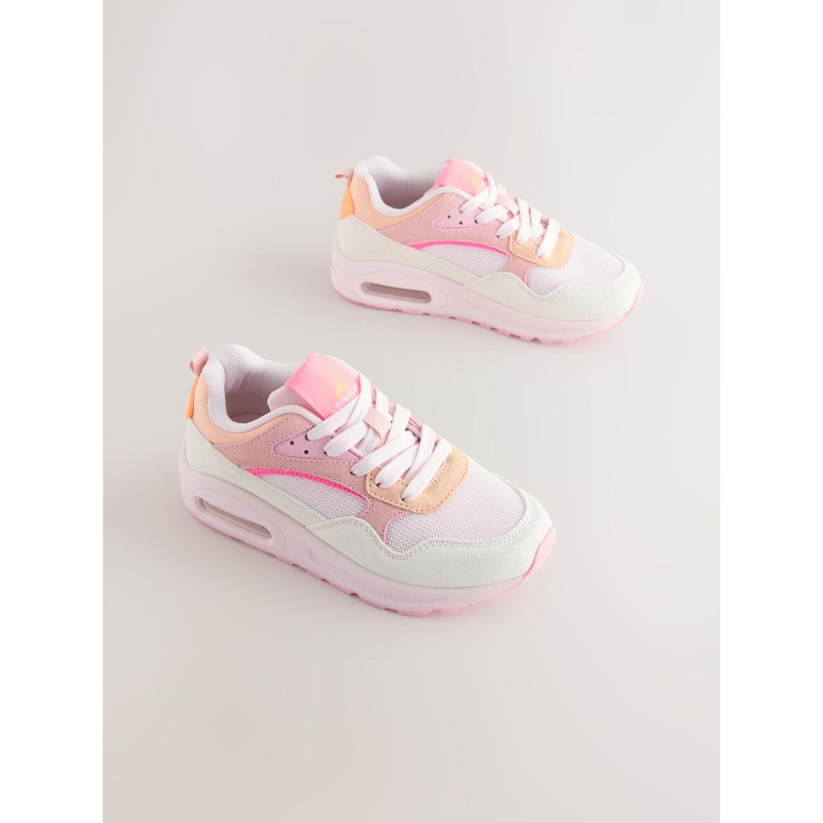 Baskets bubble à lacets rose pastel, NEXT