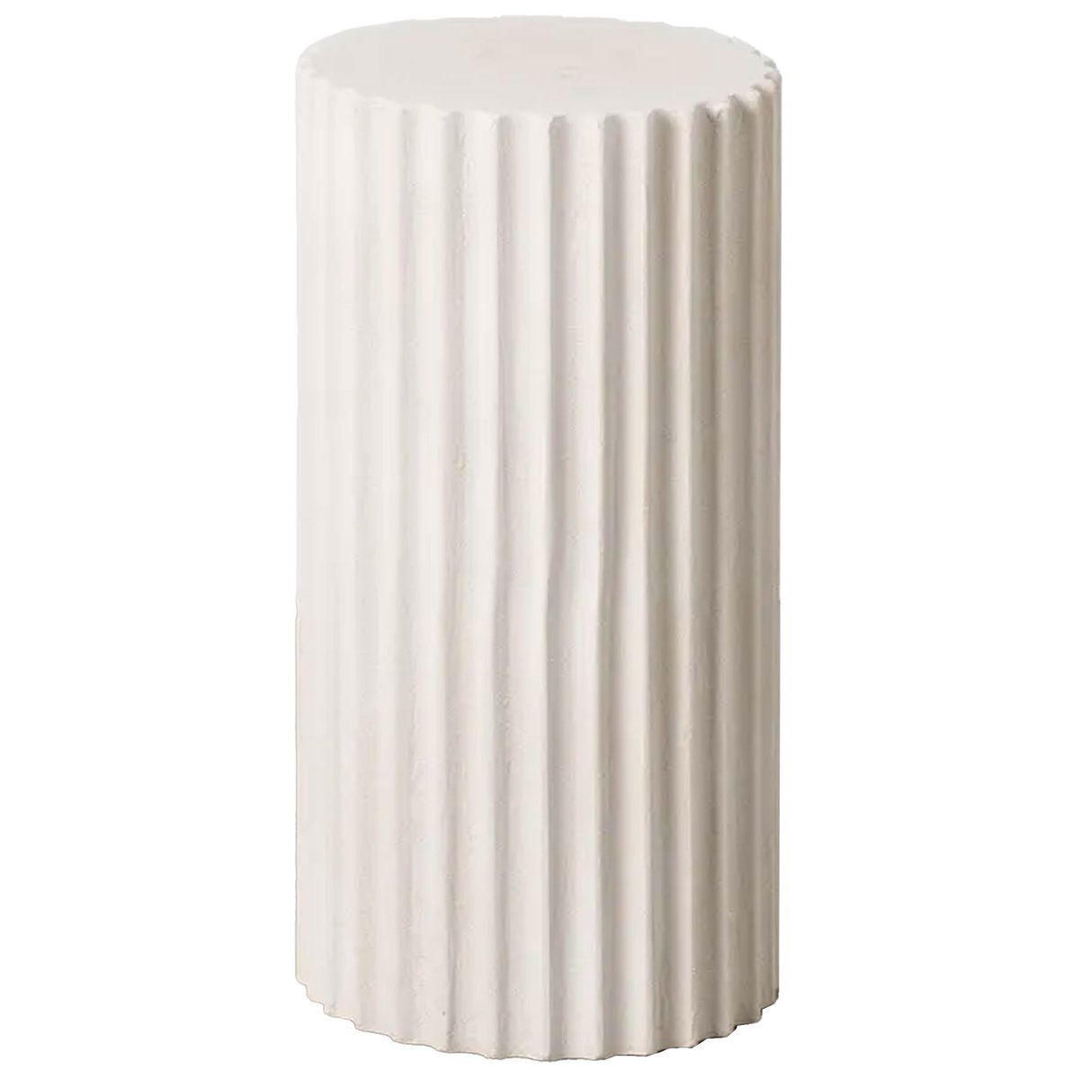 Selette socle rond bois blanc 30x30x60cm blanc, WADIGA