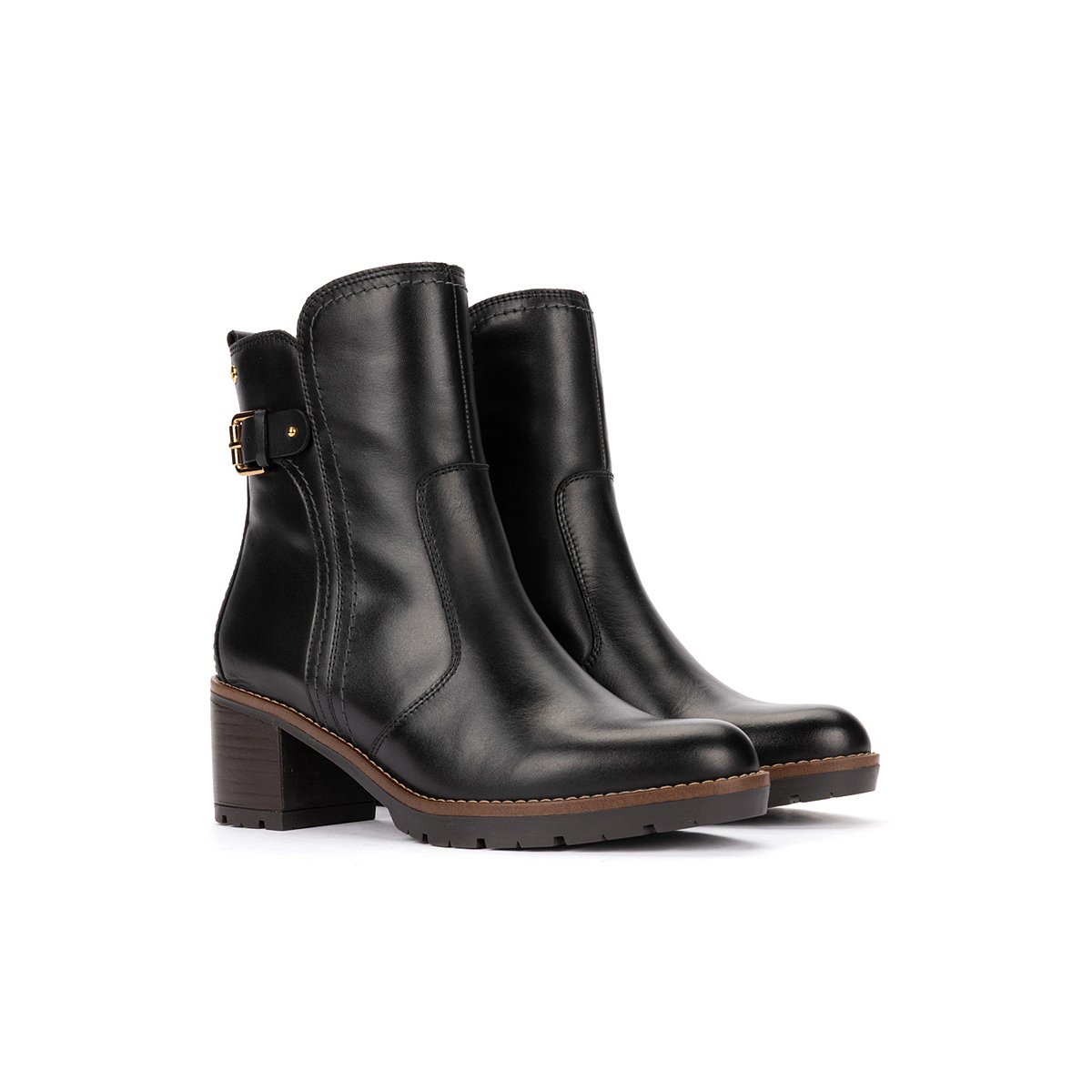 Bottines à talon cuir Llanes black, PIKOLINOS
