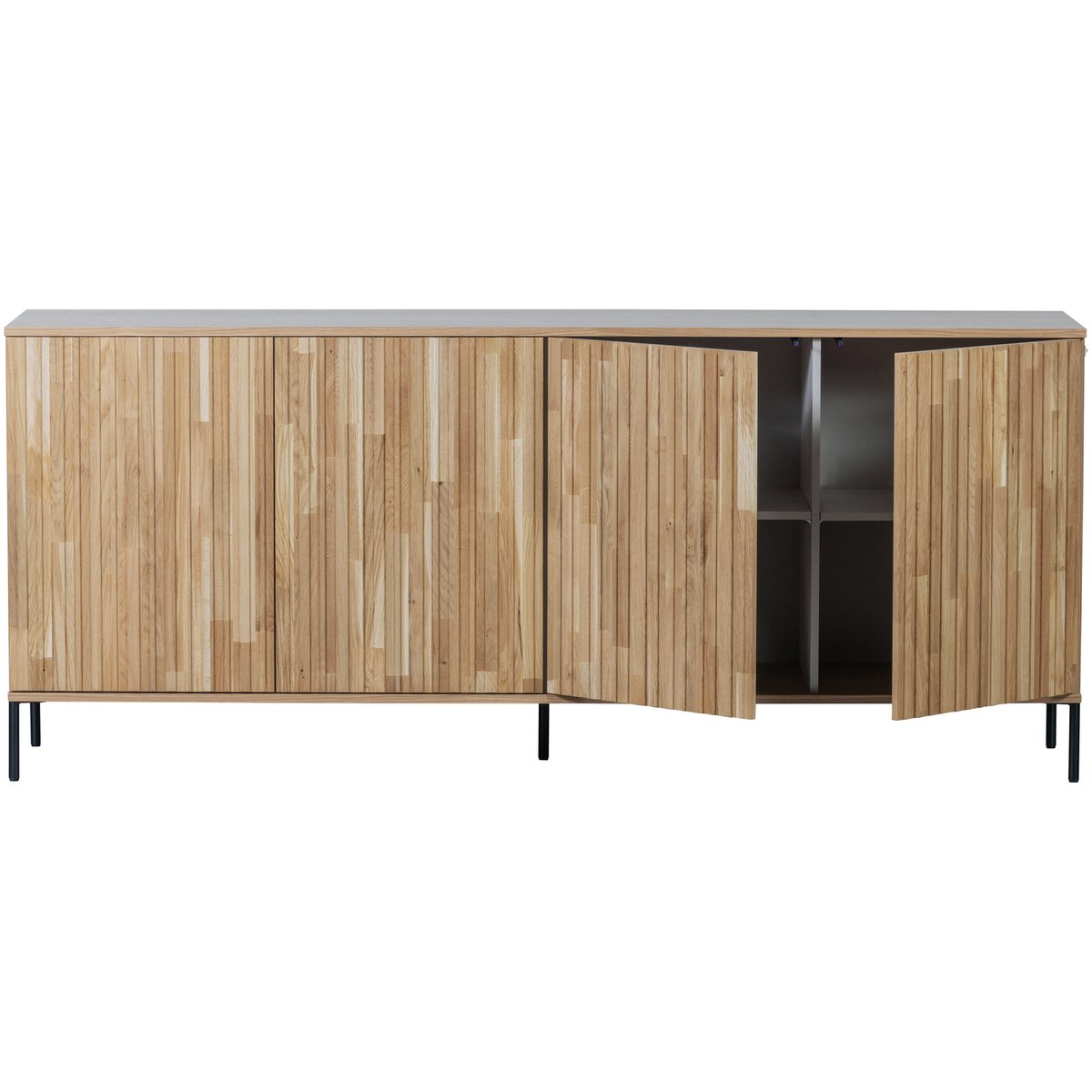 Buffet en bois de frêne - GRAVURE bois clair, WOOOD