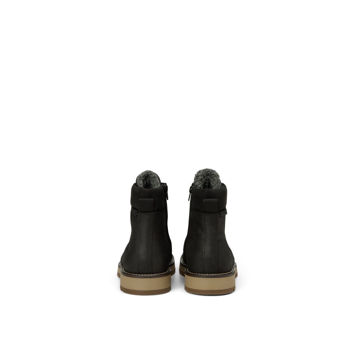 Bottes à lacets, modèle Jack avec fermeture éclair intérieure noir, MARC O'POLO