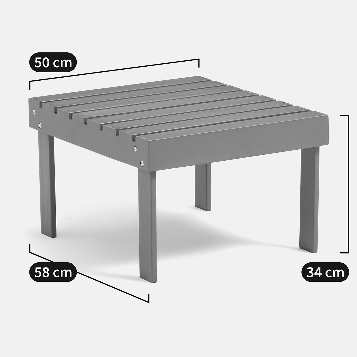 Repose pieds/table basse Zeda en acacia vert eucalyptus, LA REDOUTE INTERIEURS