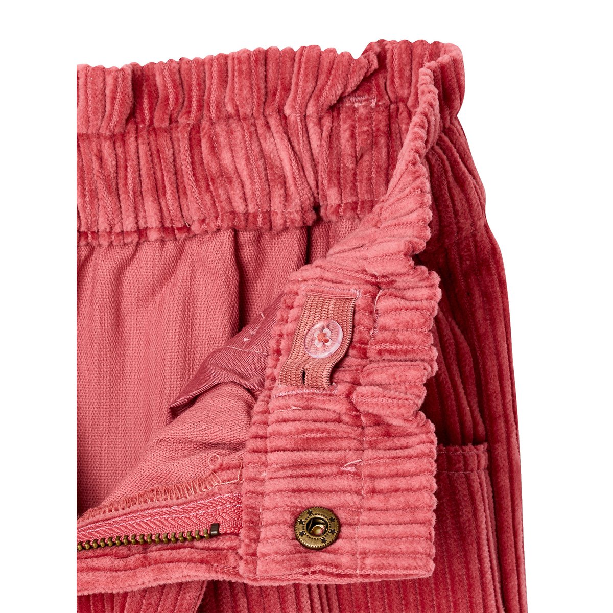 Pantalon velours balloon vieux rose, VERTBAUDET