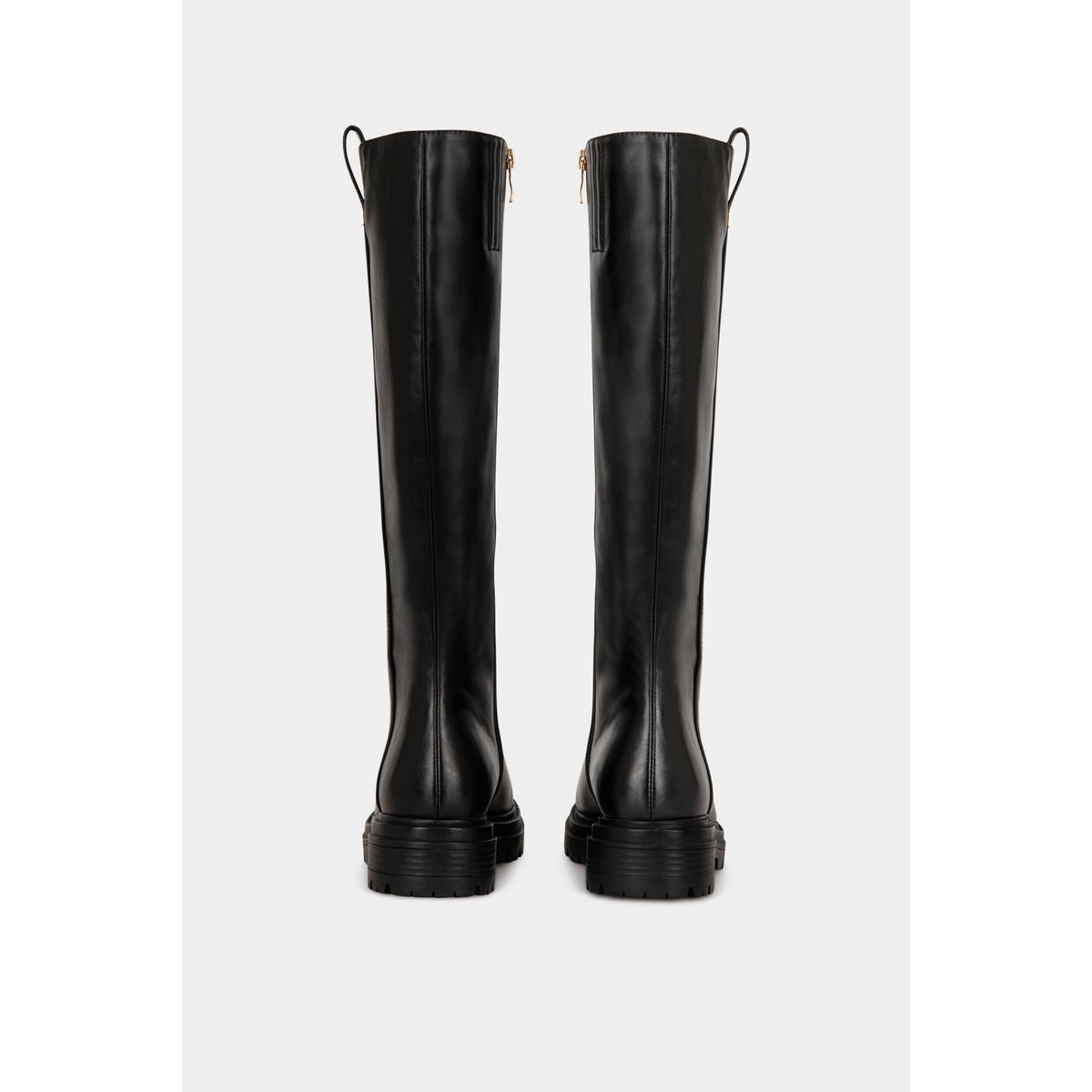 Bottes plates crantées noir, MORGAN