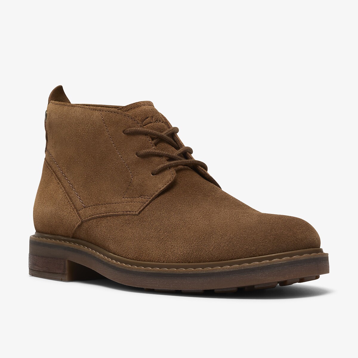 Stivaletti in pelle scamosciata, NEWFORD MID cammello, CLARKS