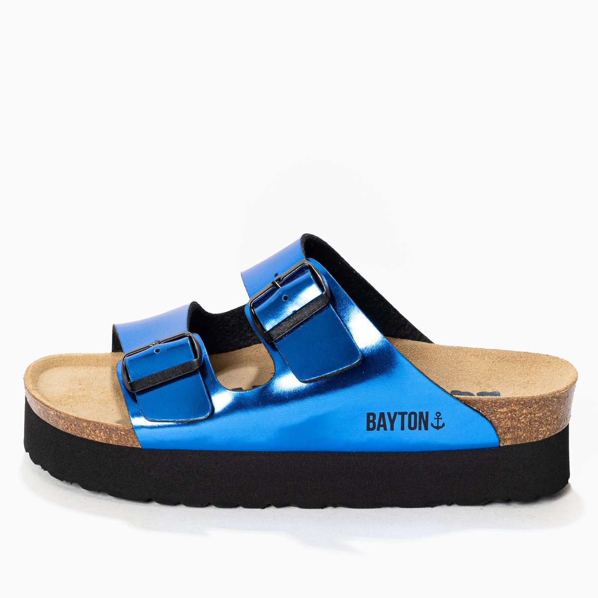 Sandales à plateforme JAPET bleu, BAYTON
