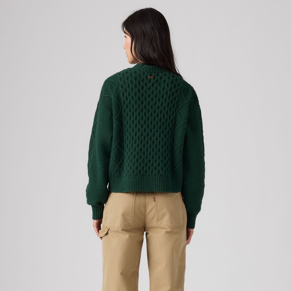 Cardigan col rond Charlotte vert - pine grove heather b0775 bros, LEVI'S