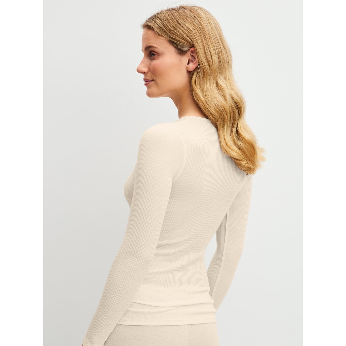 manches longues Laine SILKY WOOL SOFT crème de charme, CALIDA