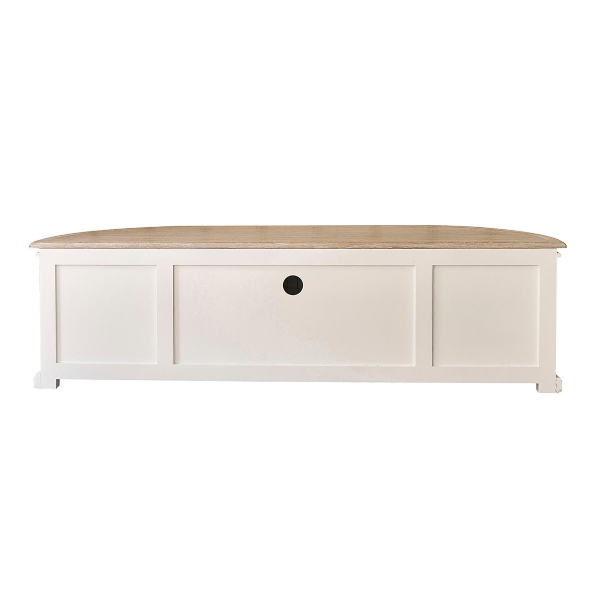 Meuble TV en bois d'acajou et teck 160 cm DEMEURE blanc, BERAH GETAH