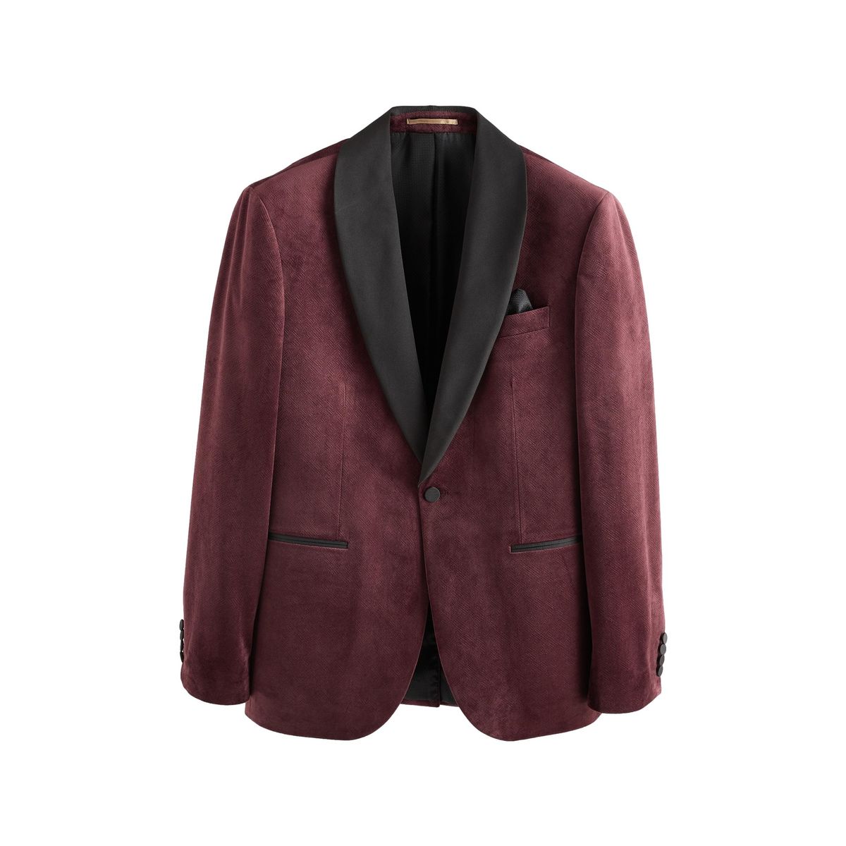 Blazer en velours à motif bourgogne rouge géométrique, NEXT