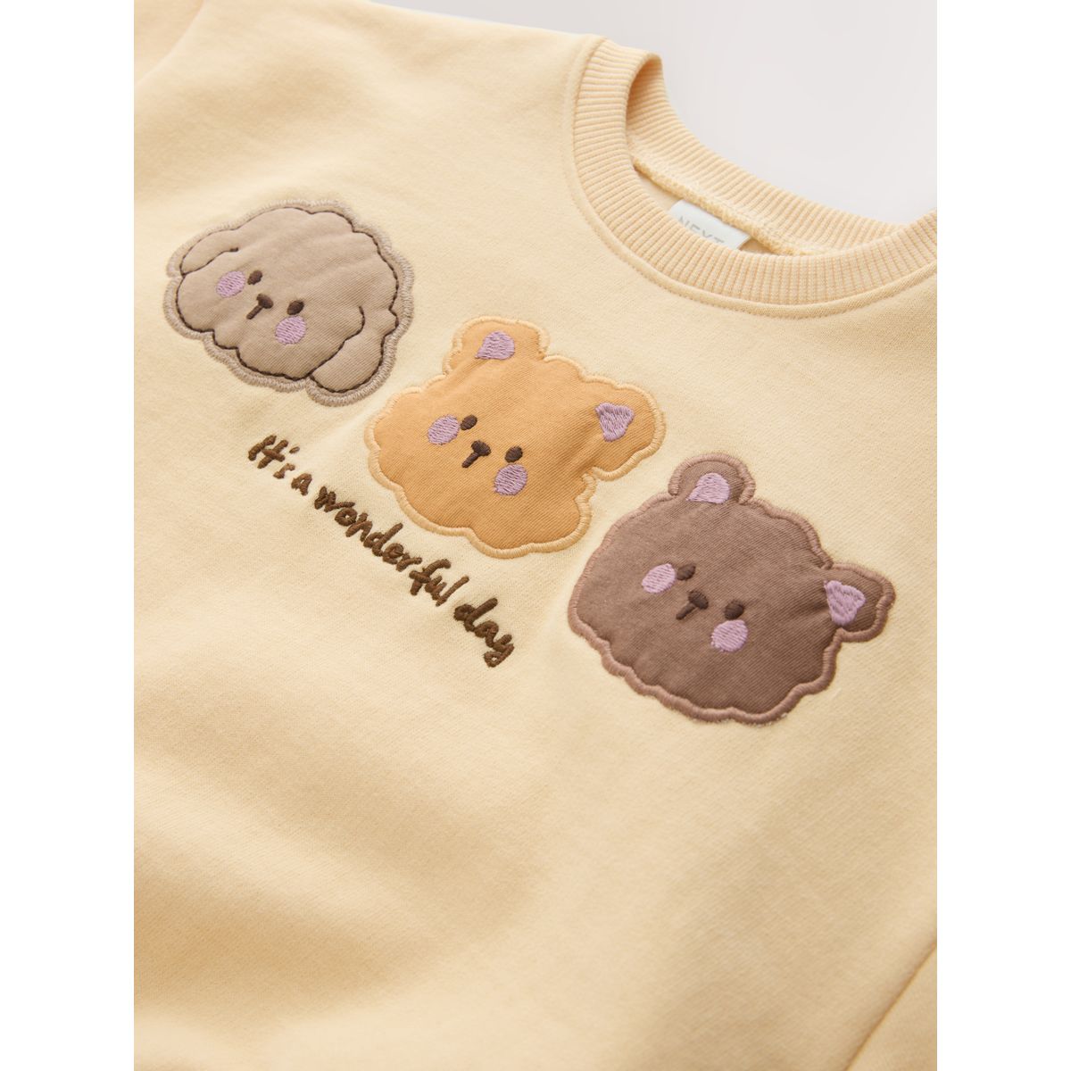 Ensemble short et sweat ras du cou ours brun chocolat, NEXT