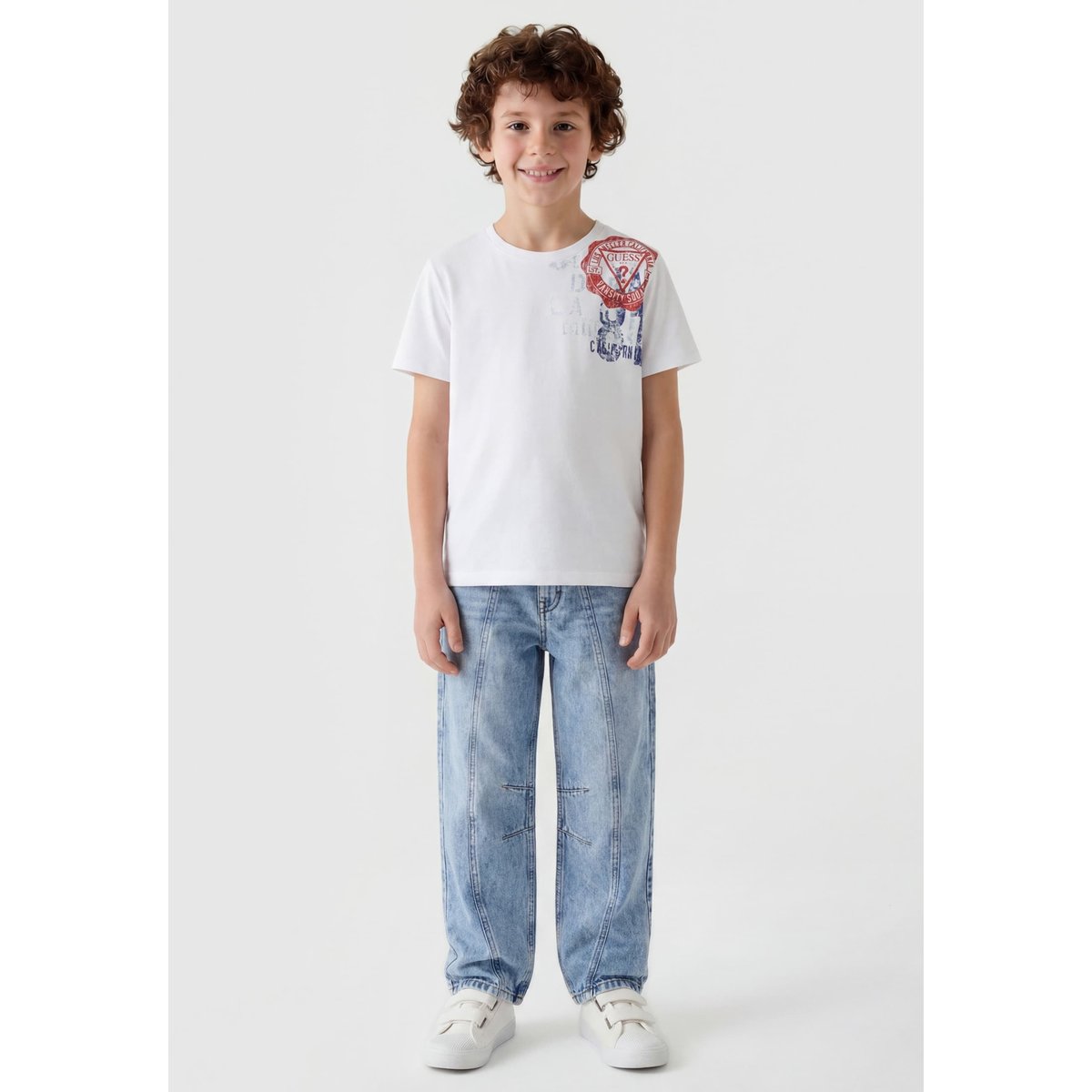 T-Shirt Avec Logo blanc, GUESS KIDS