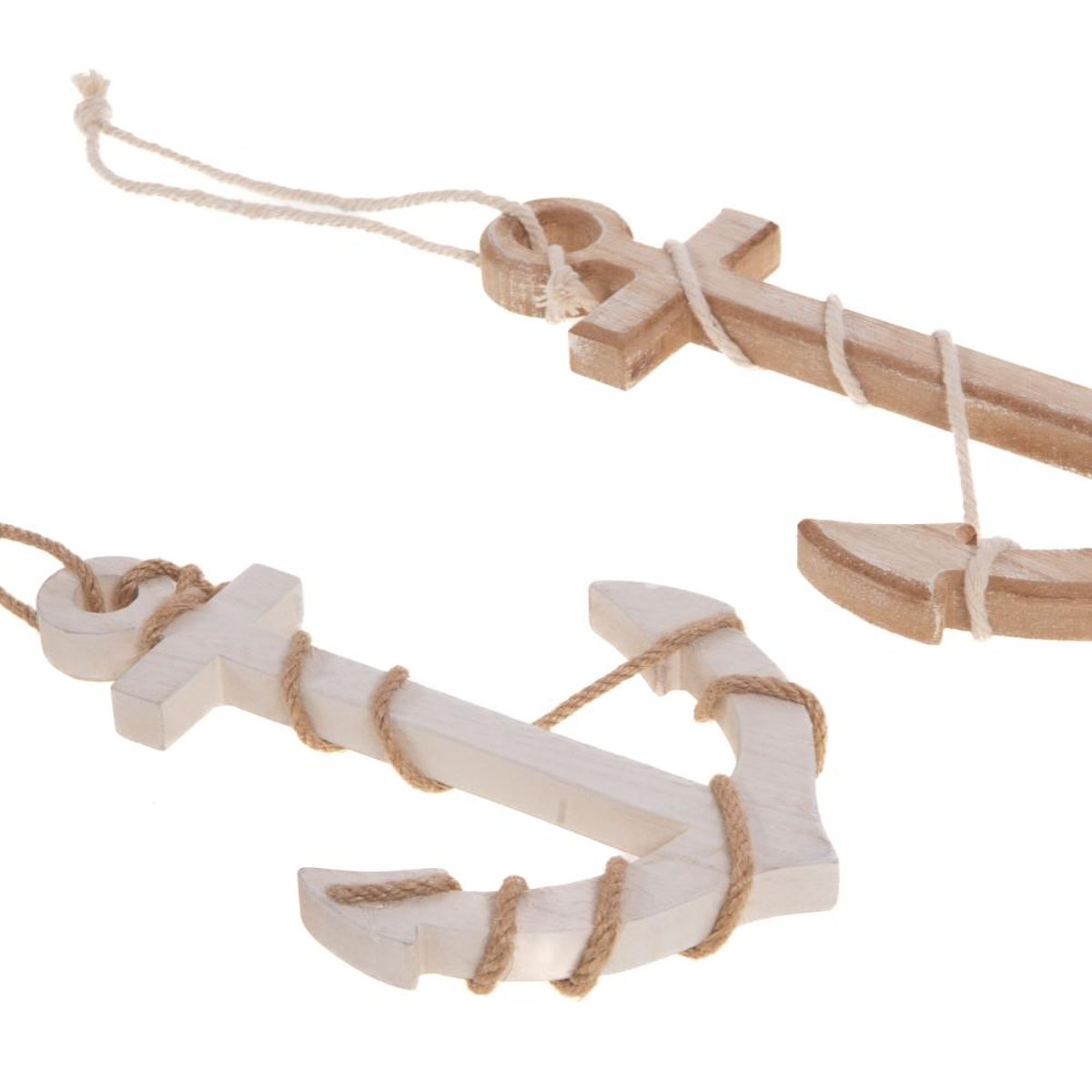 Set de 2 encres bateau bois marron, AMADEUS