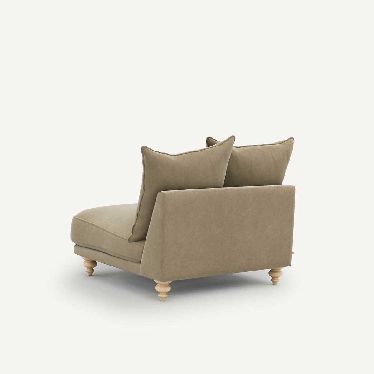 Chauffeuse velours, Lazare beige cendré, AM.PM