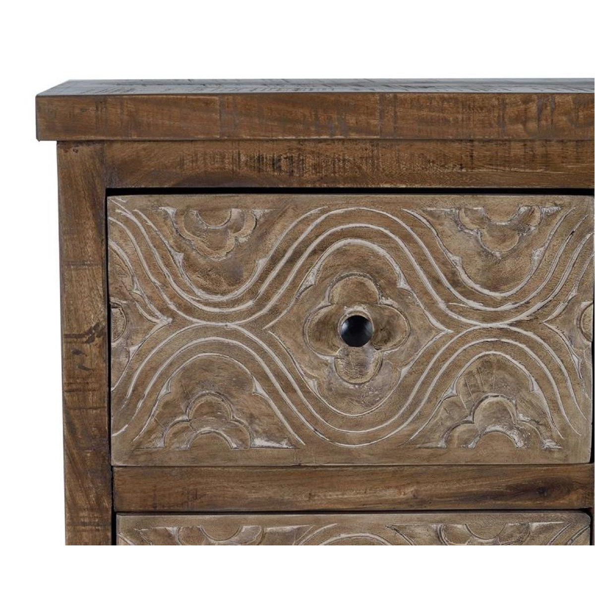 Buffet 3 tiroirs - QUÉLINA marron, DECORATION D’AUTREFOIS
