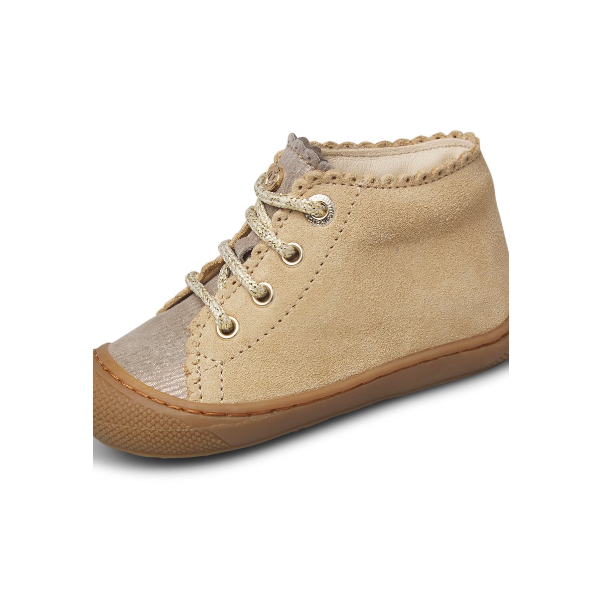 Chaussures premiers pas en suède COTTINS beige-platine, NATURINO