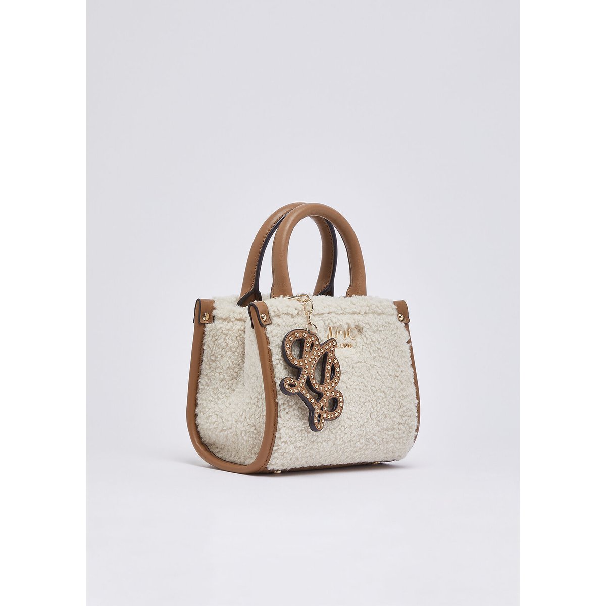 Mini sac en peluche crème, LIU JO