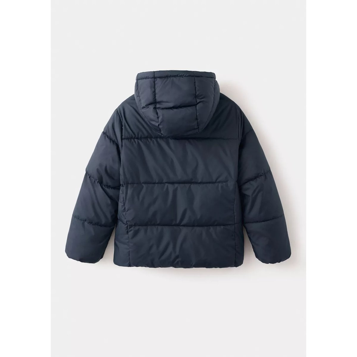 Anorak matelassé à capuche bleu marine, MANGO KIDS