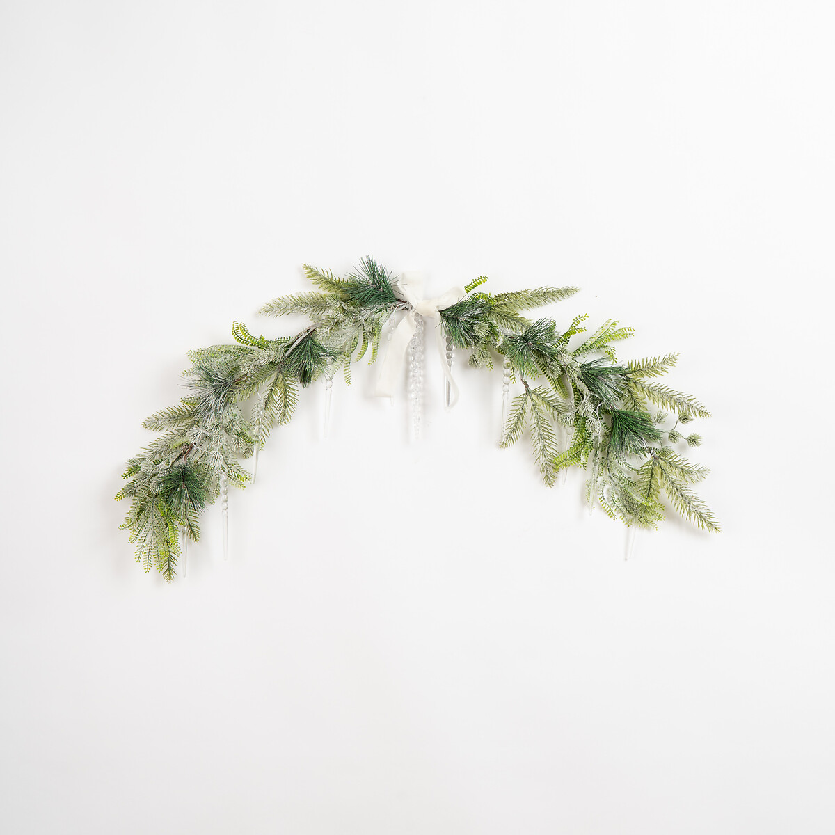 90cm Frosted Icicle Mantel Swag green, SO'HOME