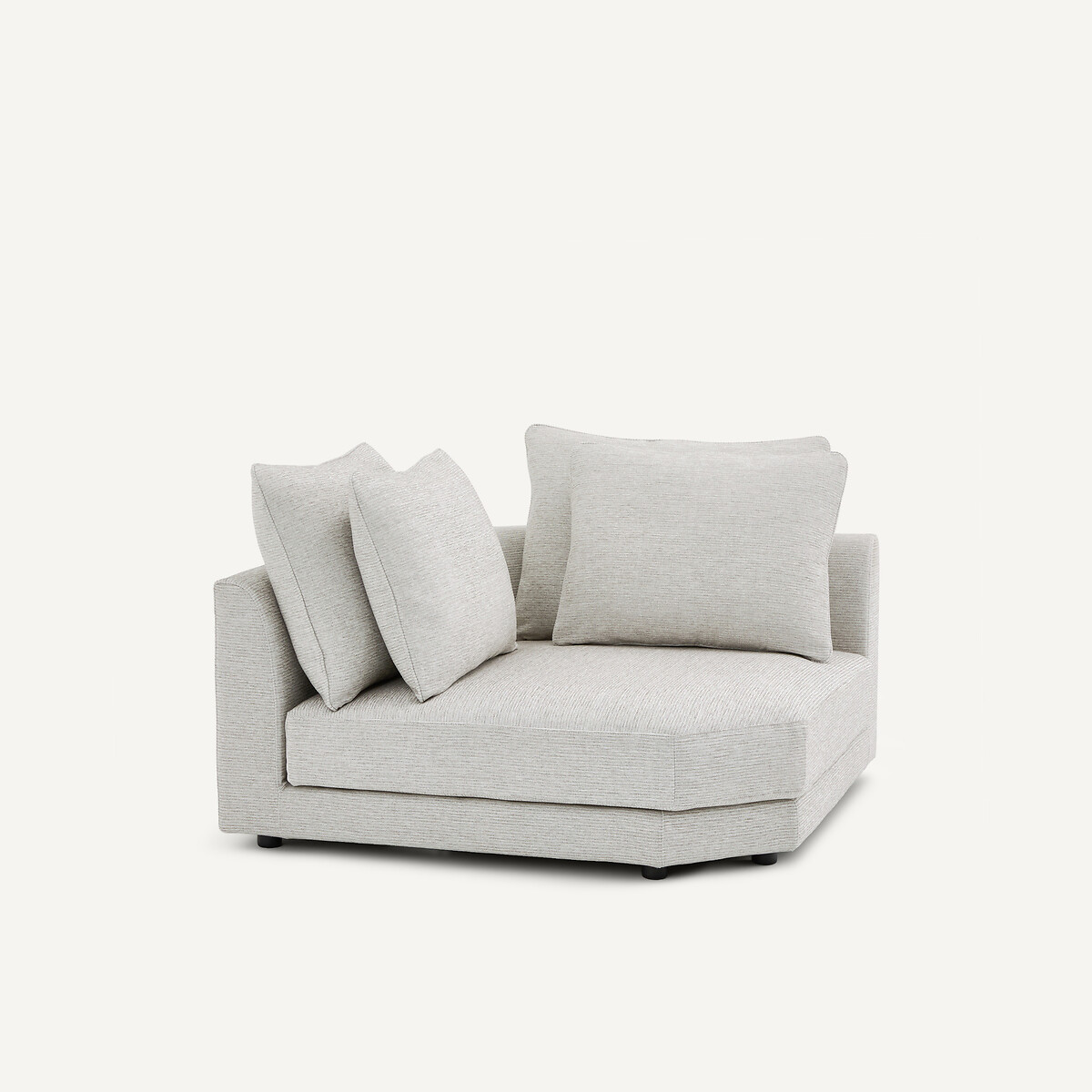 Modulares Ecksofa aus recycelter Baumwolle, TIBERIO hellgrau, AM.PM