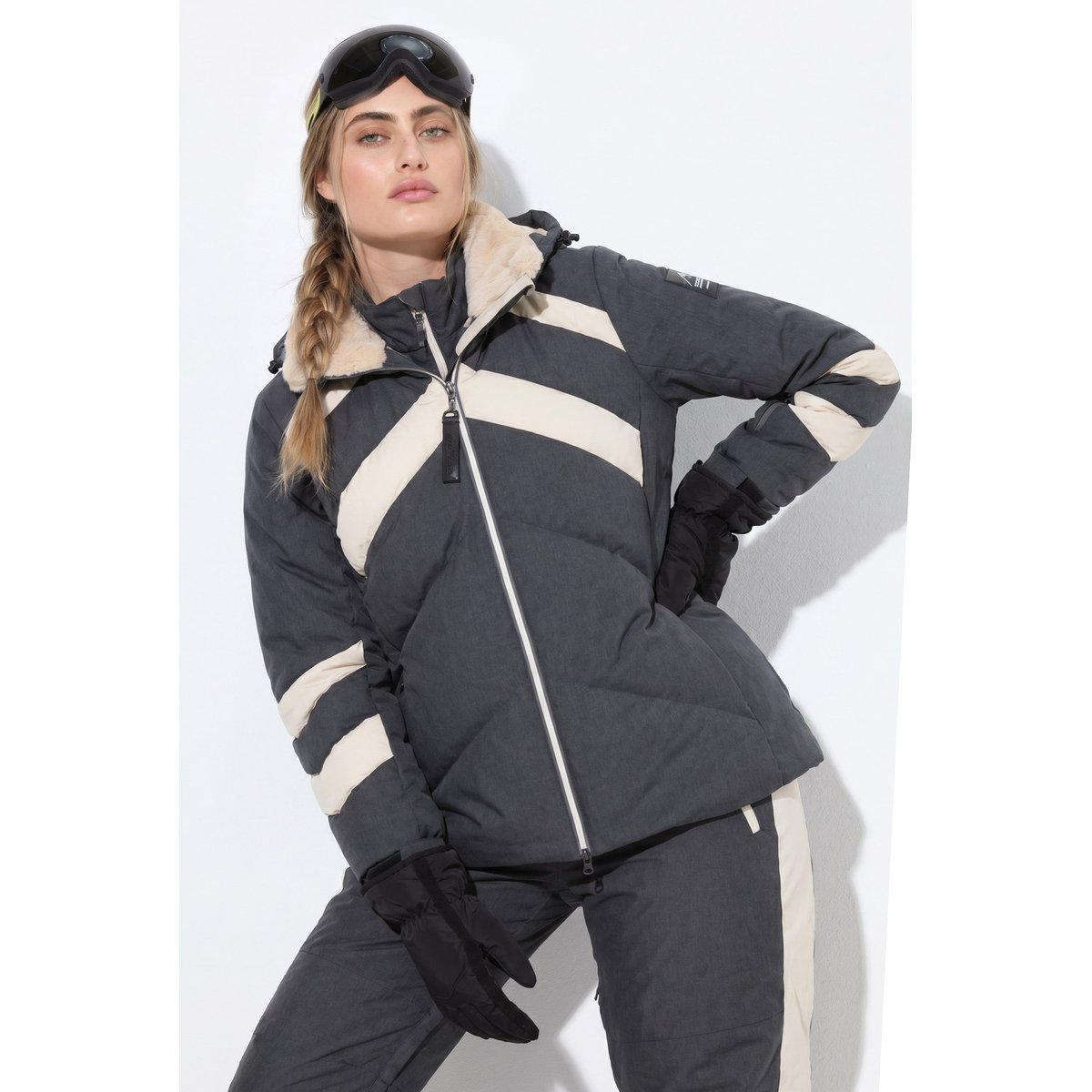 Veste technique HYPRAR, modèle imperméable chiné anthracite, ULLA POPKEN