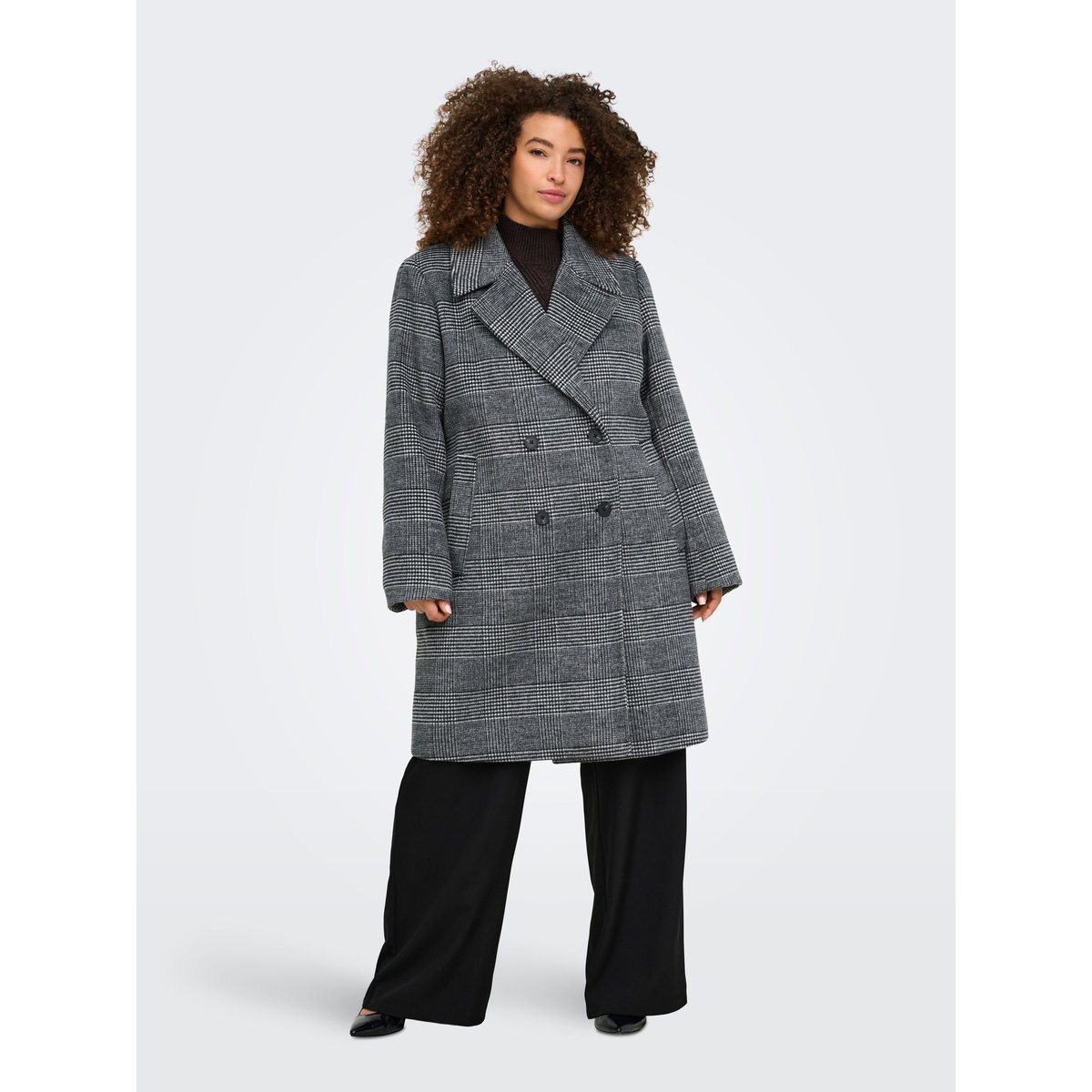 Trench Coat black 1, ONLY CARMAKOMA