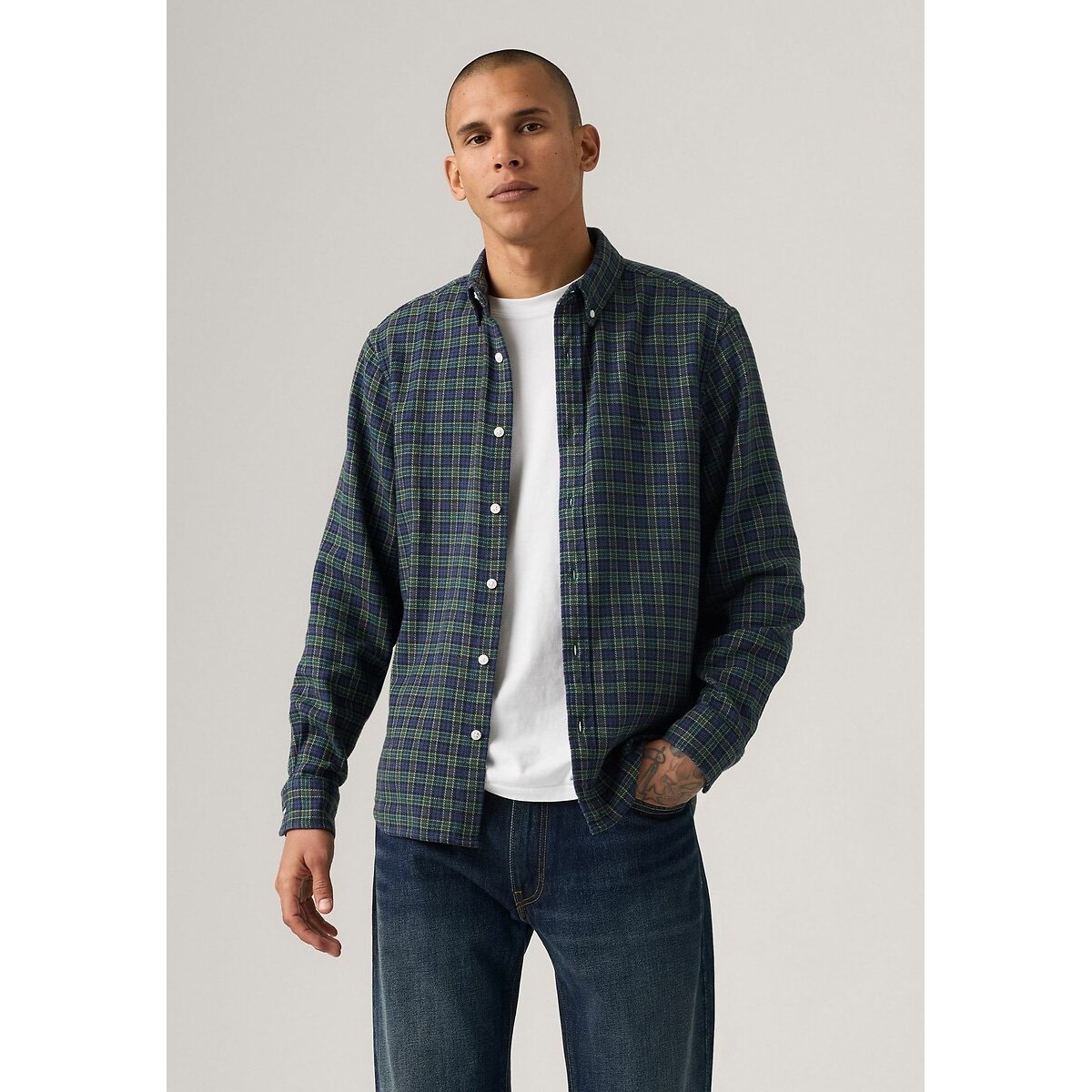 Authentic Button-Down Shirt checked blue/green, LEVI'S