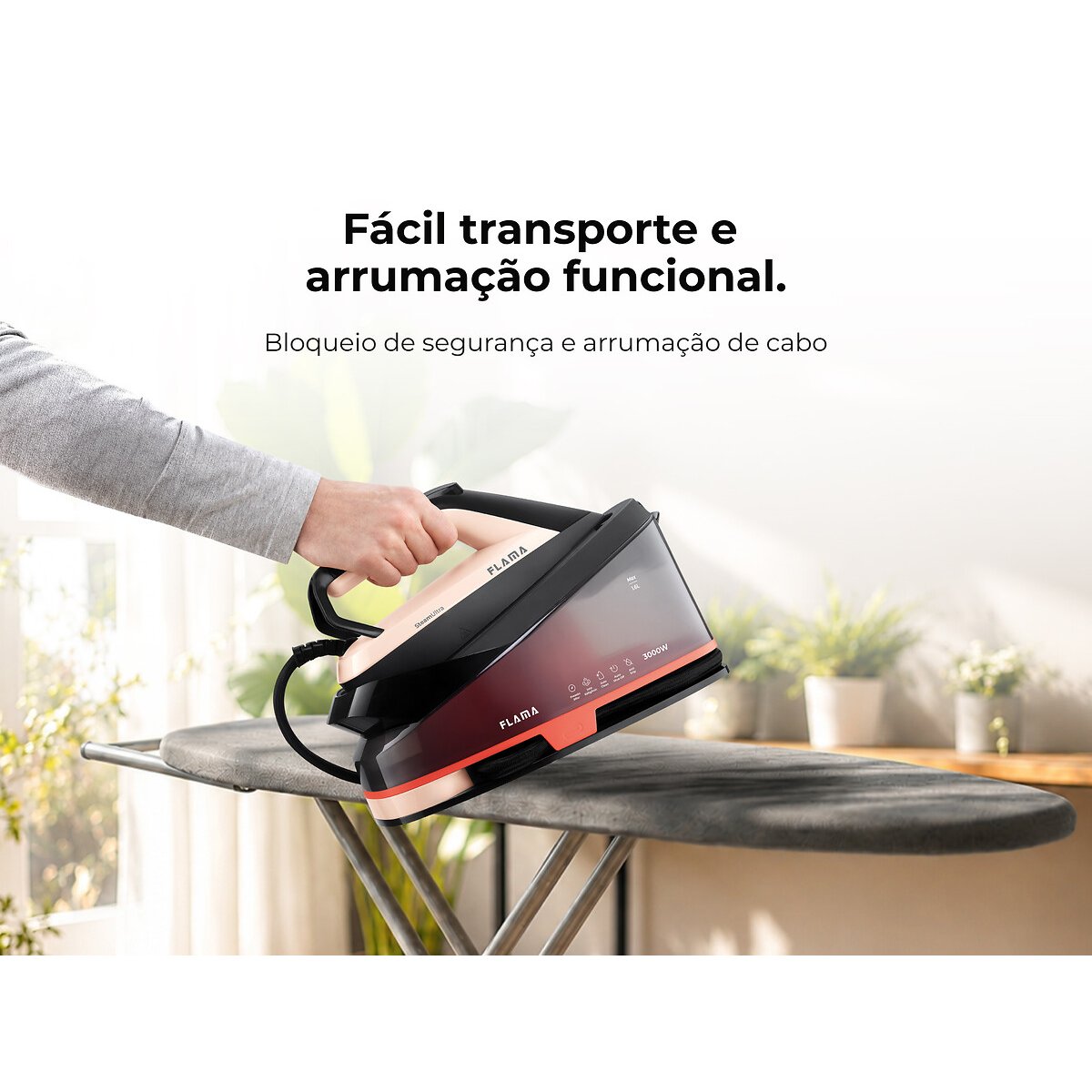 Ferro com Caldeira SteamUltra 3000W Bege 5541FL, FLAMA bege, FLAMA