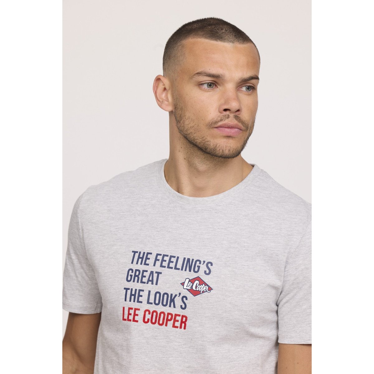 T-shirt manches courte coton regular ALEKO gris, LEE COOPER