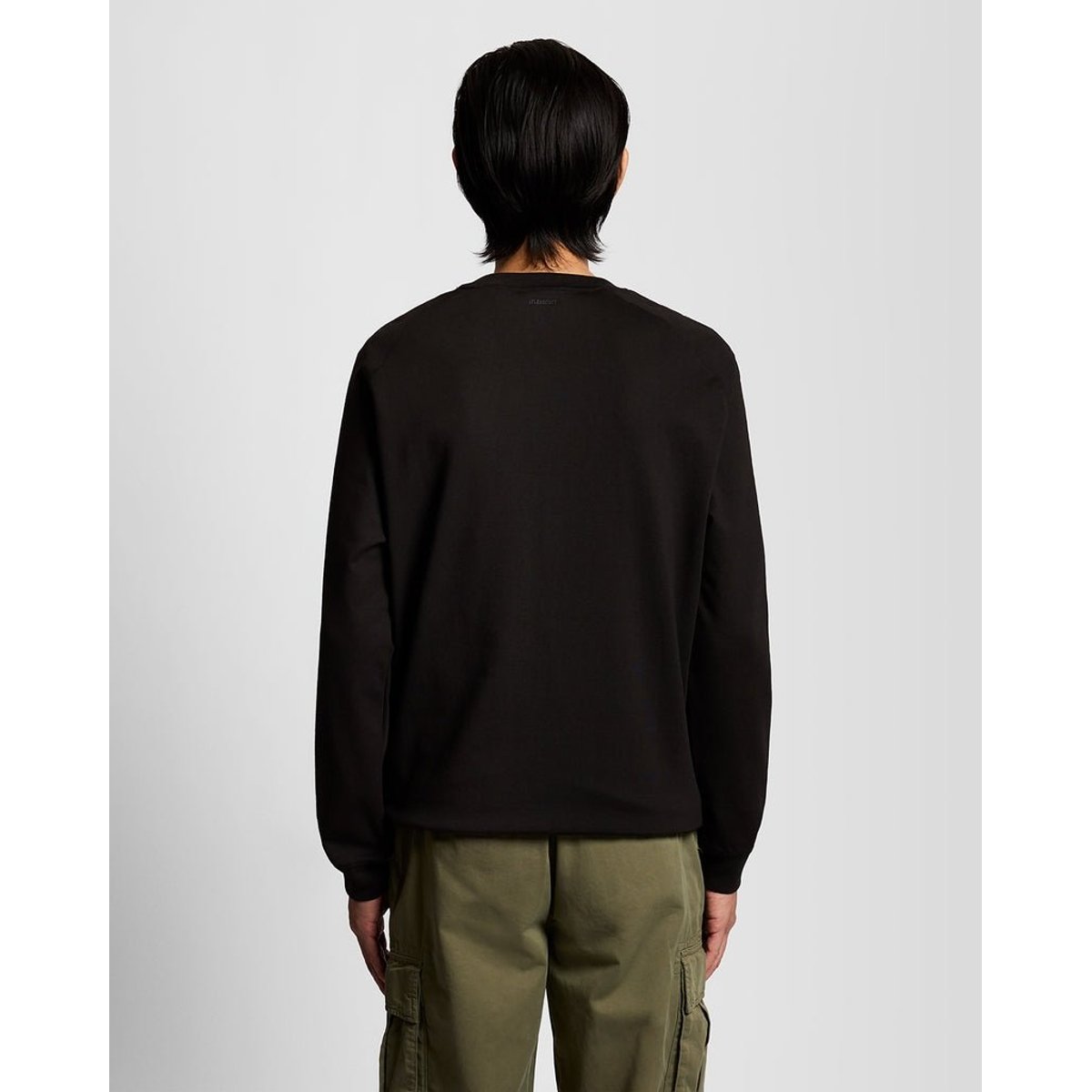 Sweat-shirt demi-manche raglan noir jais, LYLE & SCOTT