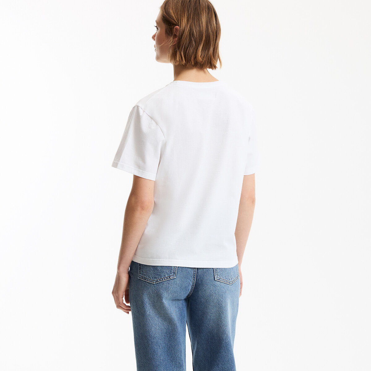 Graphic Print Crew Neck Short Sleeve T-Shirt white, CHARLES DE VILMORIN X LA REDOUTE