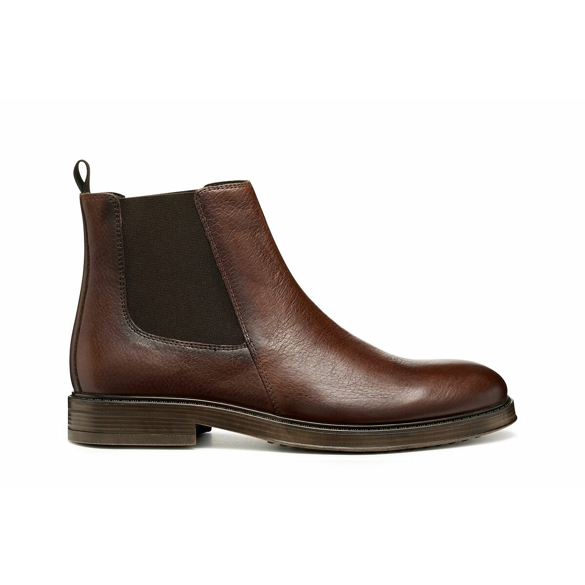 Henreys Breathable Chelsea Boots in Leather brown, GEOX