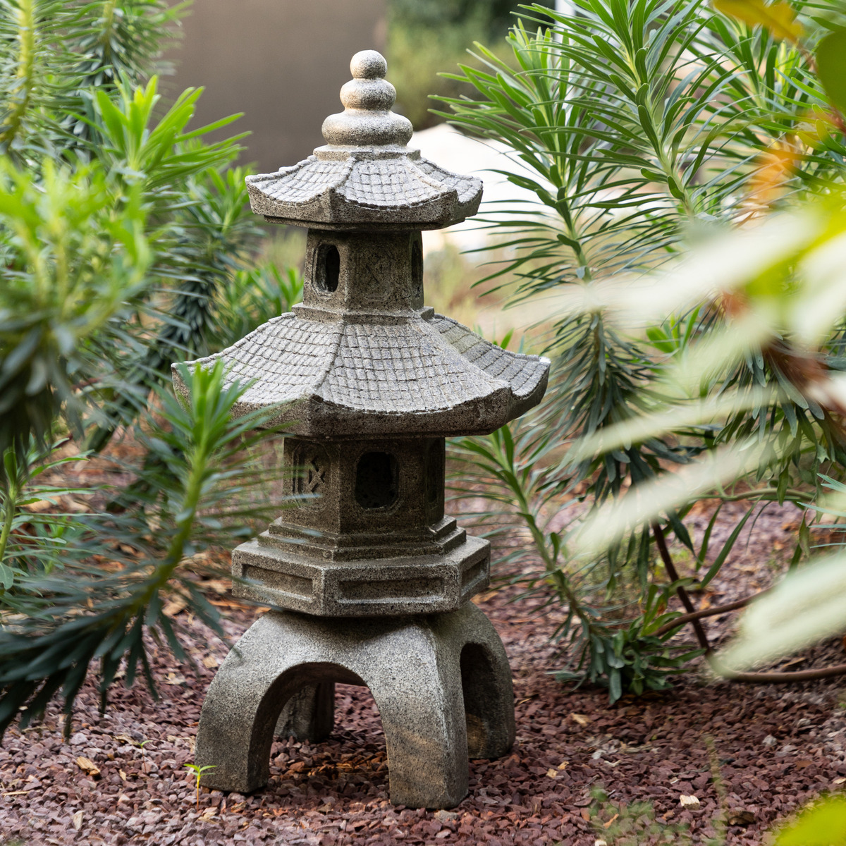Pagode déco UCHI gris, ATMOSPHERA