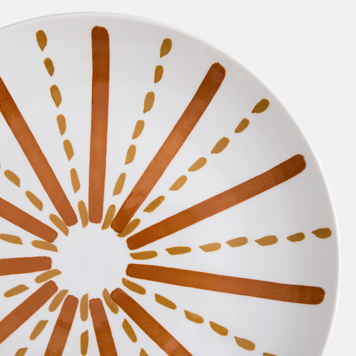 Set aus 4 flachen Tellern aus Steingut RIVERI orange/gelb, LA REDOUTE INTERIEURS