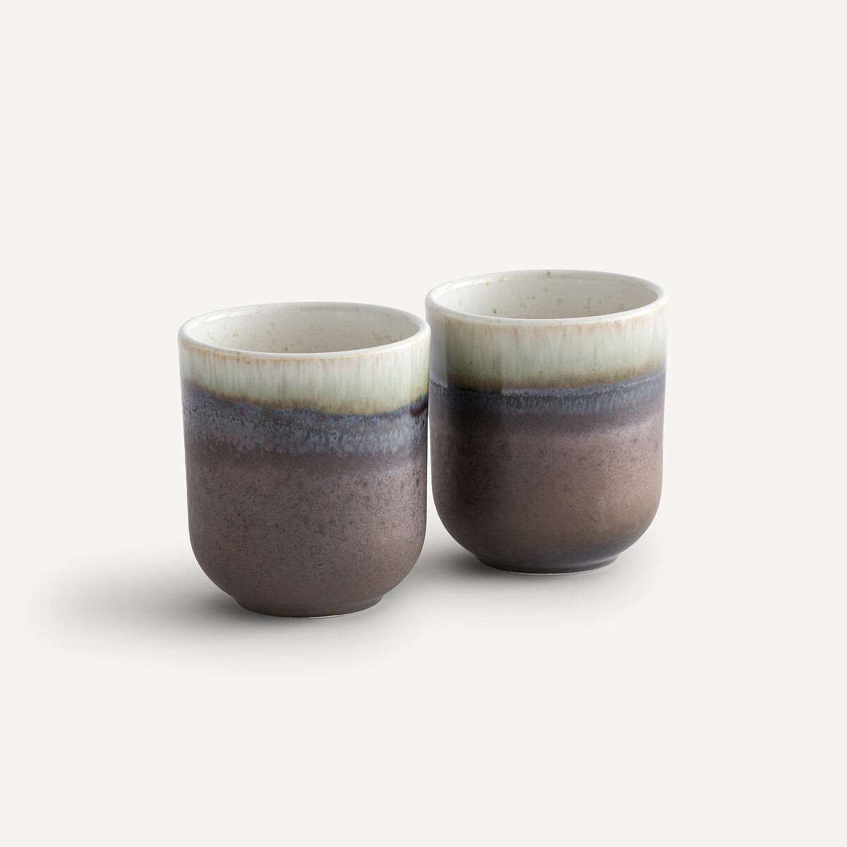 Lot de 4 tasses en grès émaillé réactif, Noa bronze, AM.PM