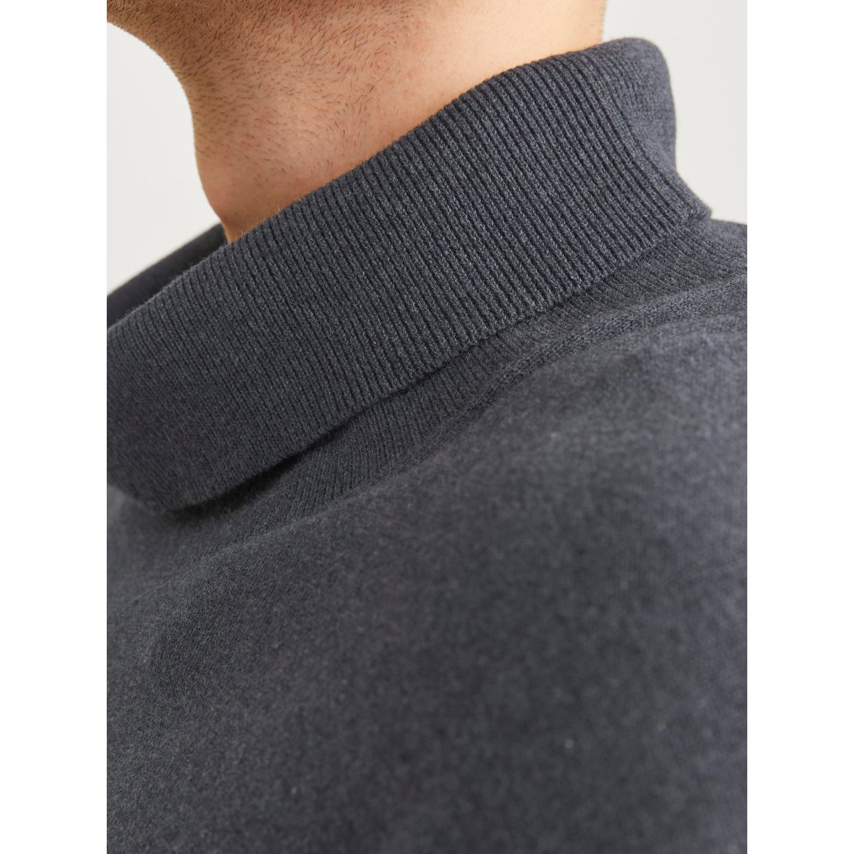Col Roulé dark grey melange, JACK & JONES
