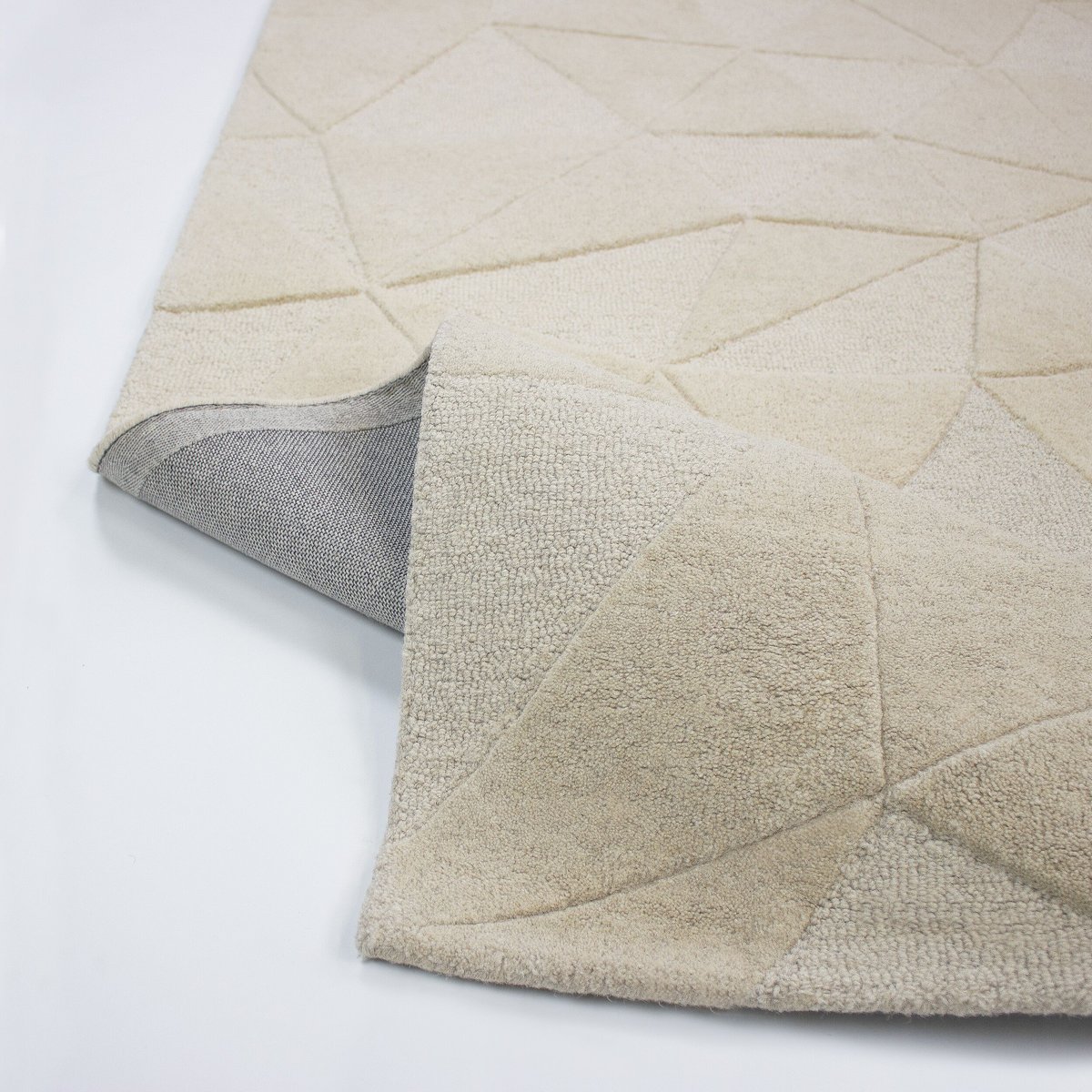 Tapis en laine rond SHARD beige, FLAIR RUGS