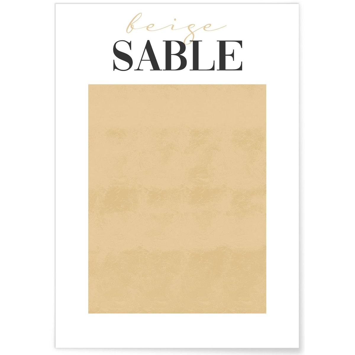 Affiche Beige Sable blanc, L'AFFICHERIE