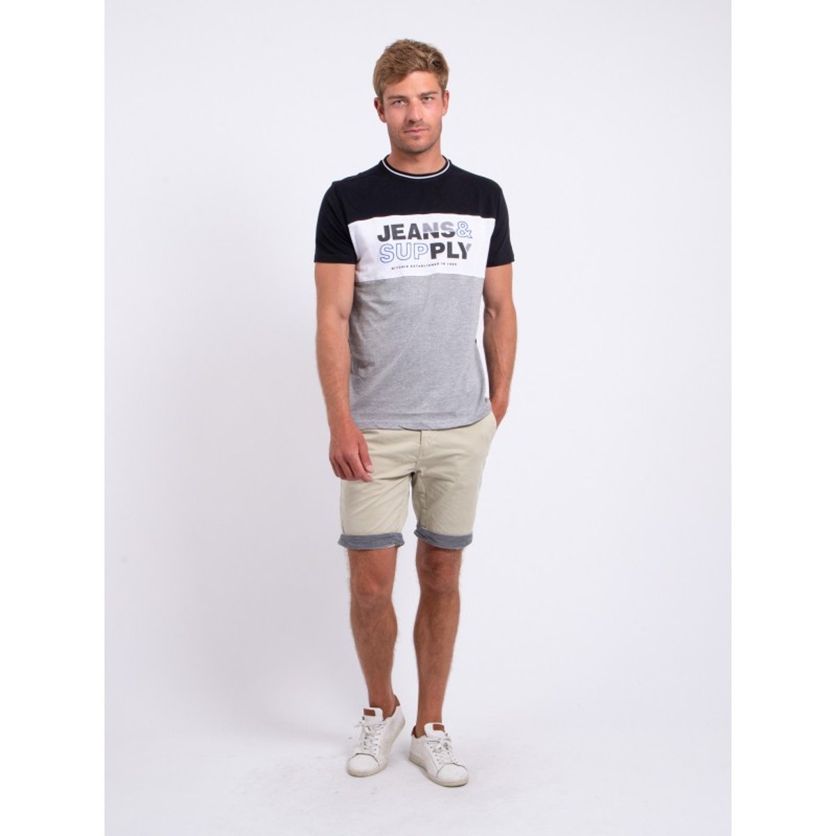 T-shirt Col Rond Pur Coton Nabelo noir, RITCHIE
