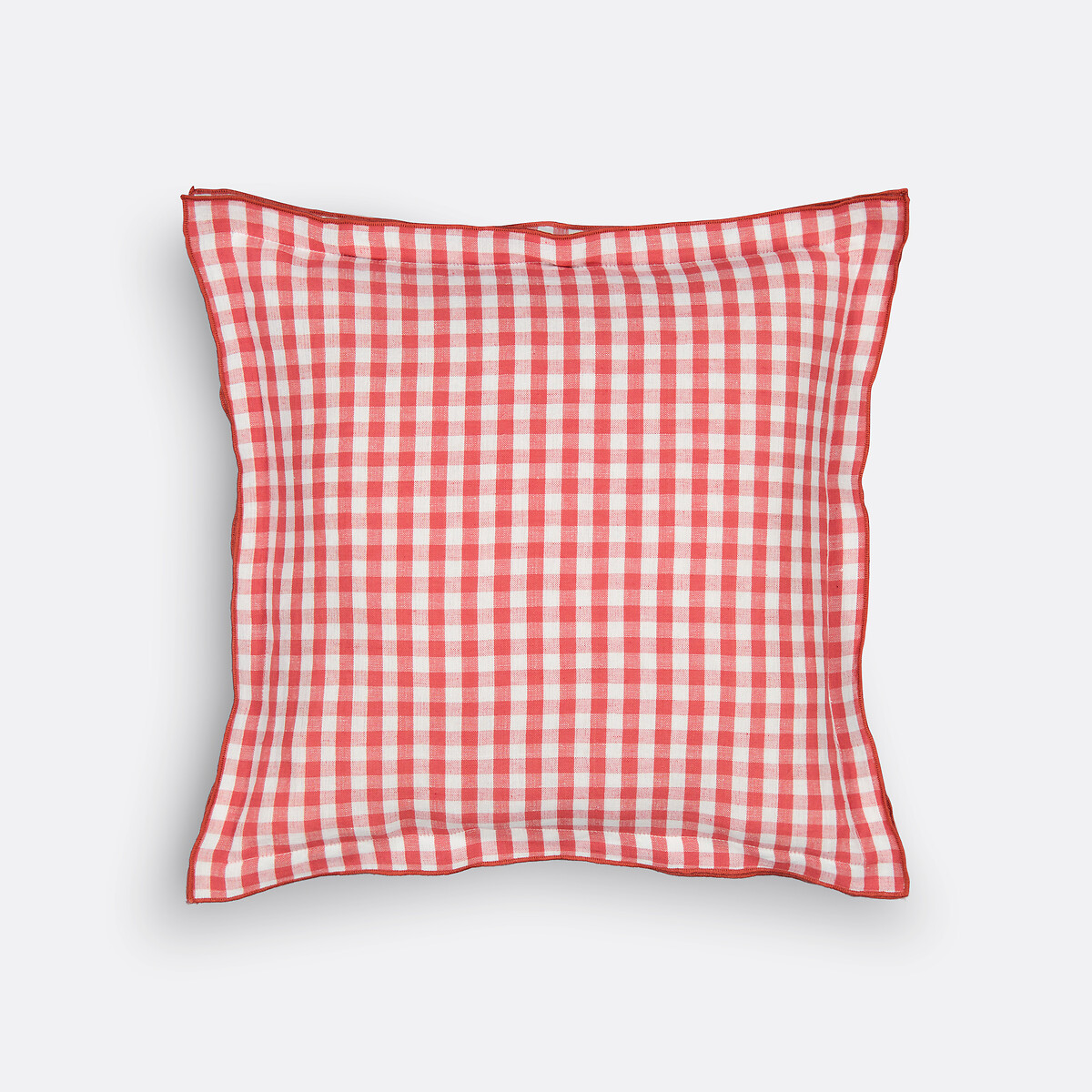 Housse de coussin vichy coton lin, COTTAGE rose, LA REDOUTE INTERIEURS