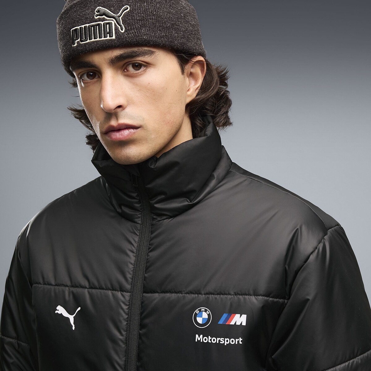 Doudoune courte col montant, mi-saison, Motorsport BMW noir, PUMA