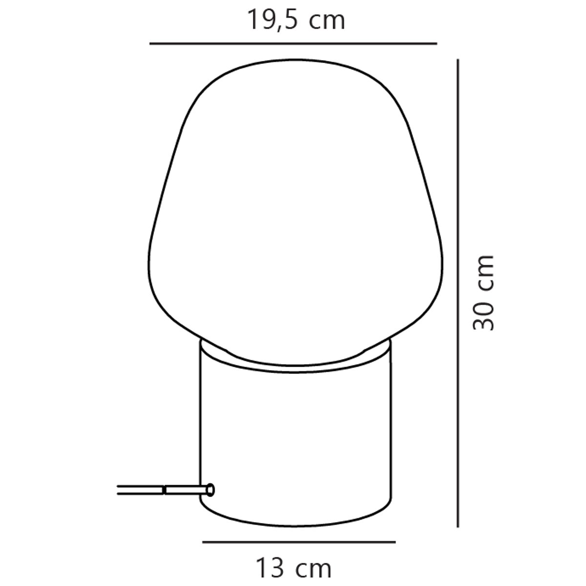 Lampe à poser style industriel en béton, CHRISTINA 20 gris, NORDLUX